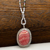 "Can't Stop Lovin' You" Rhodochrosite with Tourmaline Beaded Necklace