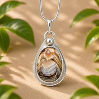 "Terra Music" Crazy Lace Agate Pendant