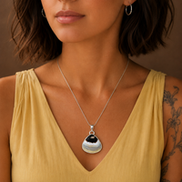 "Midnight Geode" Agate with Druzy Pendant