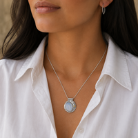 "Peaceful Presence" Blue Lace Agate Pendant