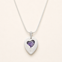 "Moonlit Violet " Chevron Amethyst Pendant