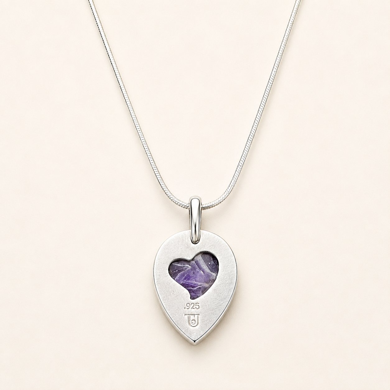 "Moonlit Violet " Chevron Amethyst Pendant
