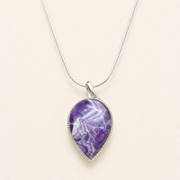 "Moonlit Violet " Chevron Amethyst Pendant