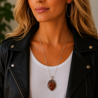 "Follow Your Passion" Crazy Lace Agate Pendant