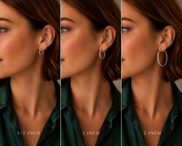 "Silver Twist Hoops" Sterling Silver Hoop Earrings (Three Sizes Available)