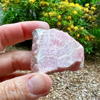 "Sweet Elegance" 1.5" Rhodochrosite with 17" Ruby and Labradorite Beaded Necklace