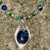 "Earth's Bounty" Sodalite Pendant with Turquoise Beaded 20" Necklace with 1.75" Pendant