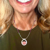 "Sweetness and Elegance" Rhodochrosite with Ruby and Labradorite Beaded Necklace