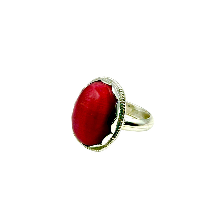 "Queen of Hearts" Chrysoberyl (cat's eye) Ring (Size 4.5)