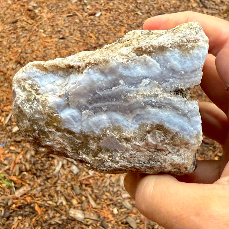 "Peaceful Presence" Blue Lace Agate Pendant