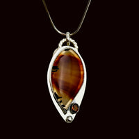 "Is it Heaven or Montana?" Montana Agate and Hessonite Garnet Pendant