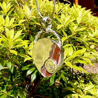 "Follow Your Passion" Crazy Lace Agate Pendant