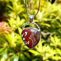 "Follow Your Passion" Crazy Lace Agate Pendant