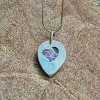 "Moonlit Violet " Chevron Amethyst Pendant